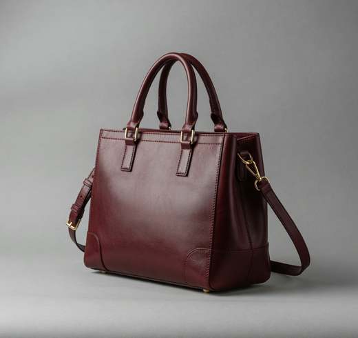 Velluto oxblood tote