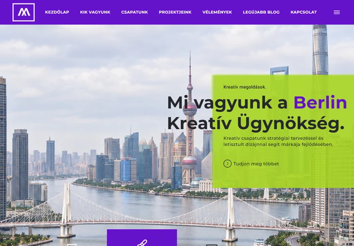 Vezető vállalati marketing és márkaügynökség – a sablon nyitóoldala