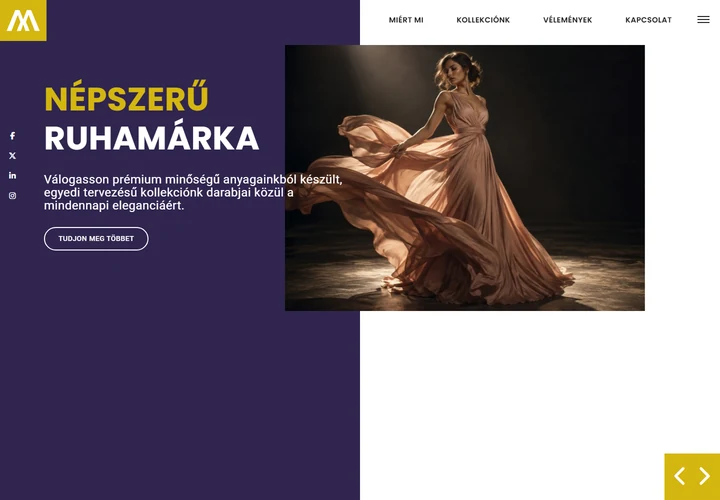 Modern divat és utcai ruházati márka kollekció – a sablon nyitóoldala