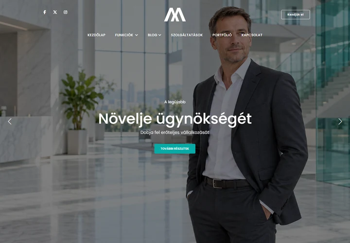 Exkluzív digitális és alkalmazásfejlesztési szolgáltatások – a sablon nyitóoldala