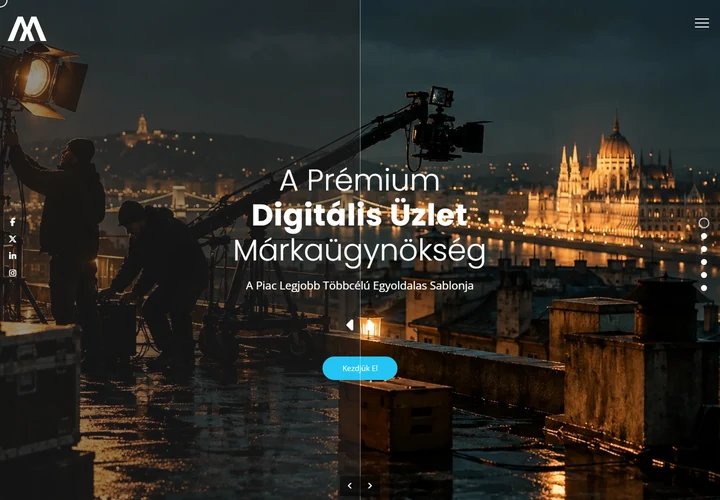 Kreatív reklám- és projektmenedzsment ügynökség – a sablon nyitóoldala
