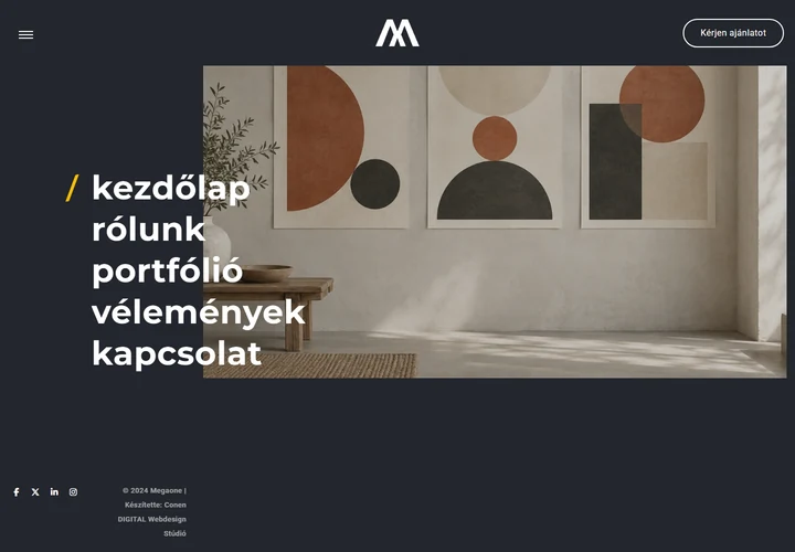Sötét tónusú prémium digitális ügynökségi portfólió – a sablon nyitóoldala