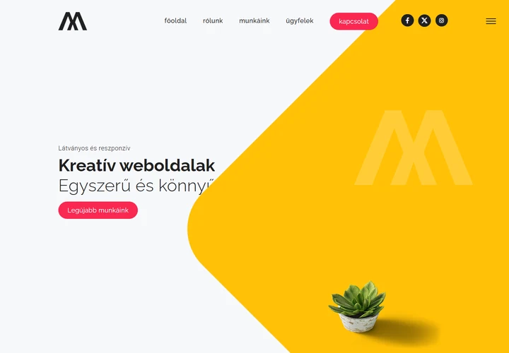 Digitális marketing és kreatív webfejlesztő stúdió – a sablon nyitóoldala