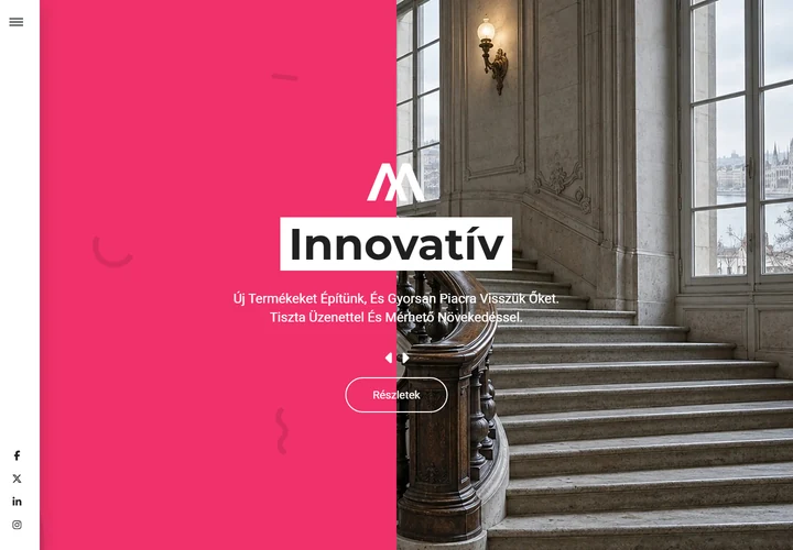 Innovatív arculattervező és SEO-marketing ügynökség – a sablon nyitóoldala