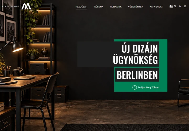 Kreatív berlini márkaépítő és dizájn ügynökség – a sablon nyitóoldala