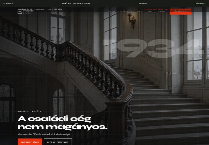 Családi vállalkozások tanácsadója – a sablon nyitóoldala