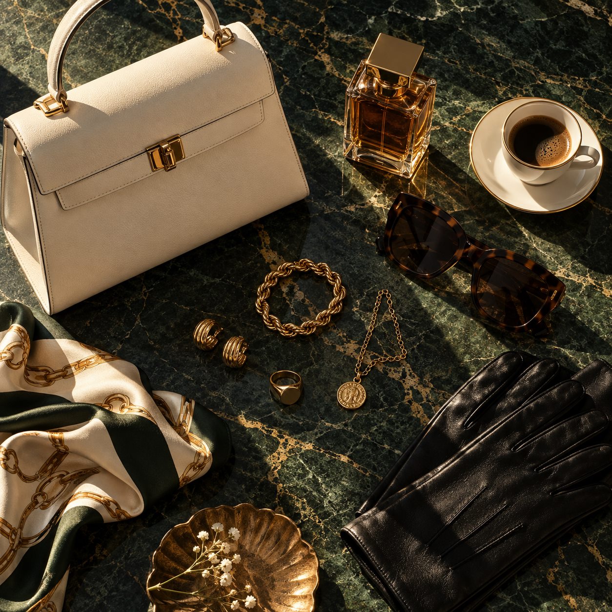 Luxus flat lay