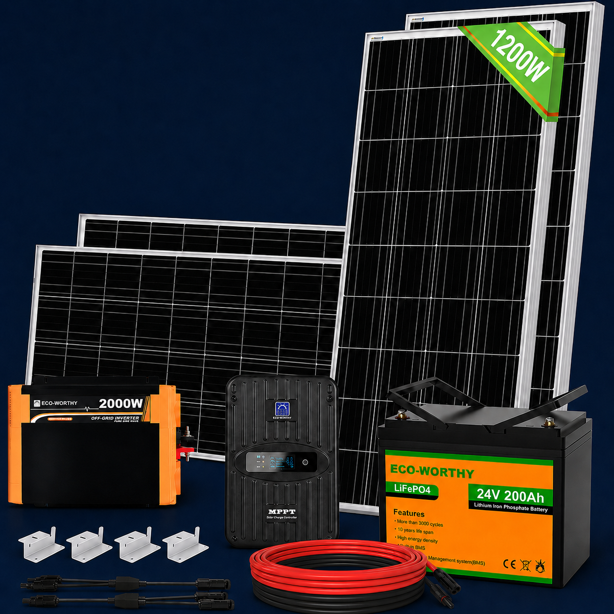 OFF-Grid napelem rendszer 1200W