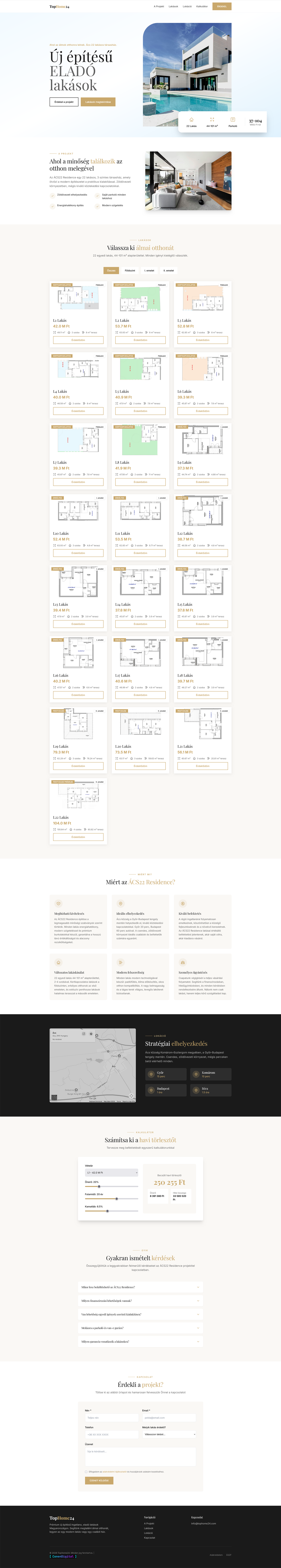 Eladó lakások, új építésű ingatlanok