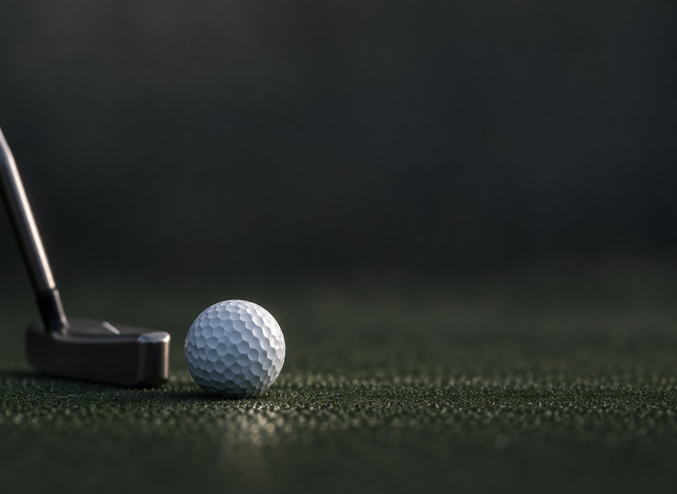 Golf labda a pályán
